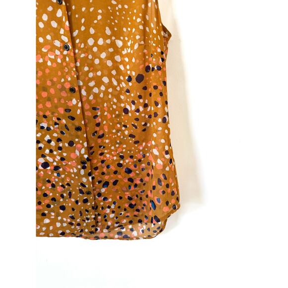 CAbi Sleeveless Collar Blouse Tan Size Small - Picture 4 of 7